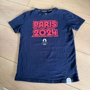 Paris 2024 Olympics youth shirt 12 kids boys girls t-shirt official rings USA